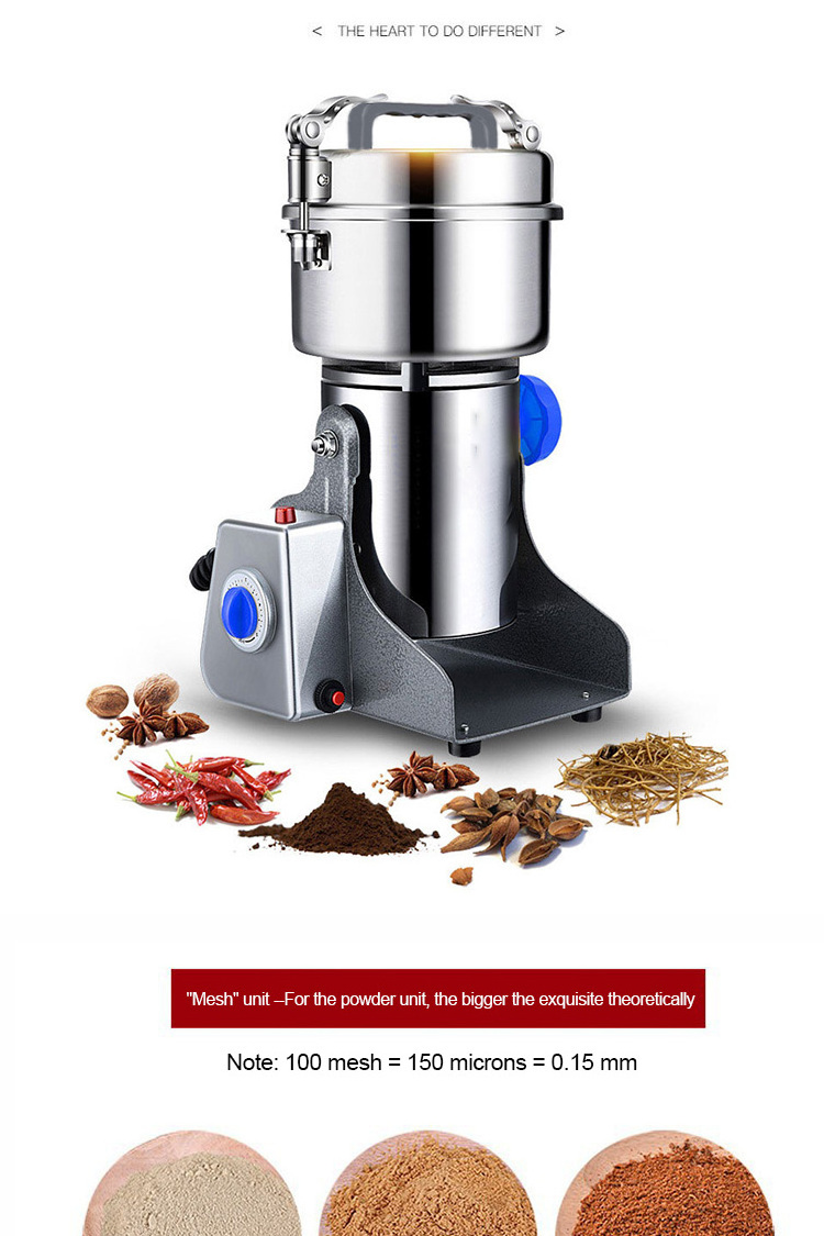 800g 110V 220V turmeric powder mill food processor power pulverizer electric spice grinder machine