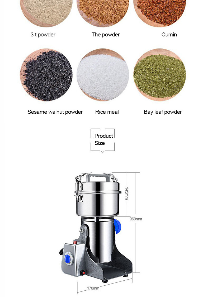 800g 110V 220V turmeric powder mill food processor power pulverizer electric spice grinder machine