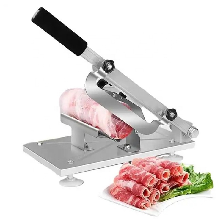 Home kitchen multi purpose manual meat mincer stainless steel frozen meat cutting machine meat slicer