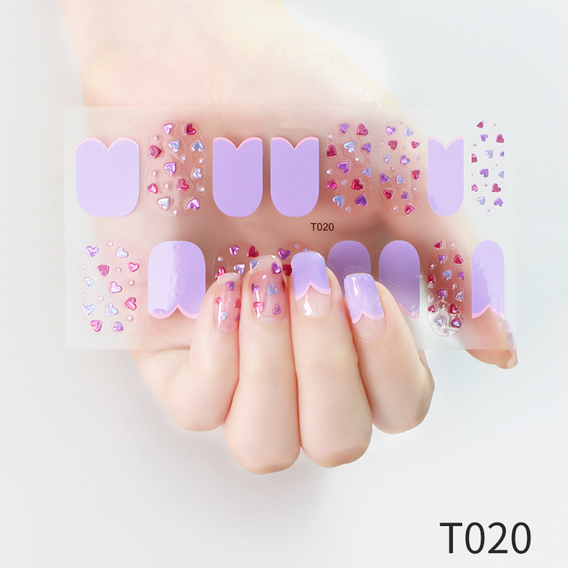 Wholesale Nail Polish Strips Non-Toxic Nail Stickers Customize Nail Wraps