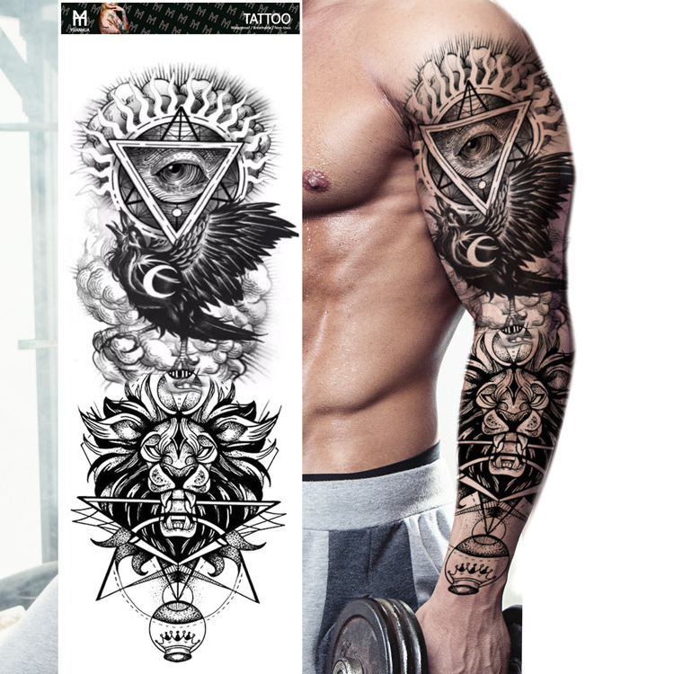 Superior Quality Temporary Tattoo Sticker Long Lasting Waterproof Full Arm Tattoo Stickers With Custom Package