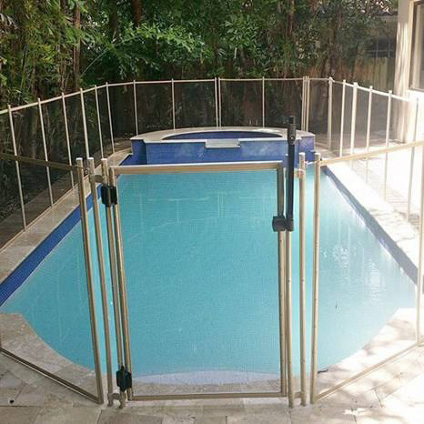 Portable Safety Swimming Mesh Pool Gate Self Latch