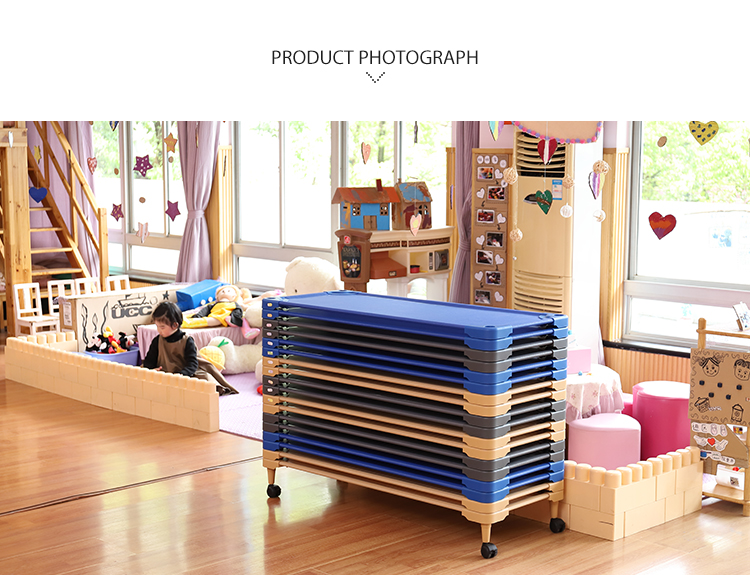 ZNZ kindergarten bedding small square stackable daycare beds sleeping cots