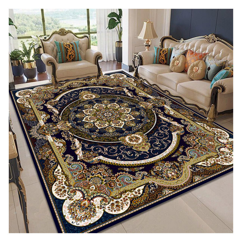 Factory Price Luxury Floral Wall To Wall Floor Mats Persian Turkey Style Area 3D Living Room Carpets