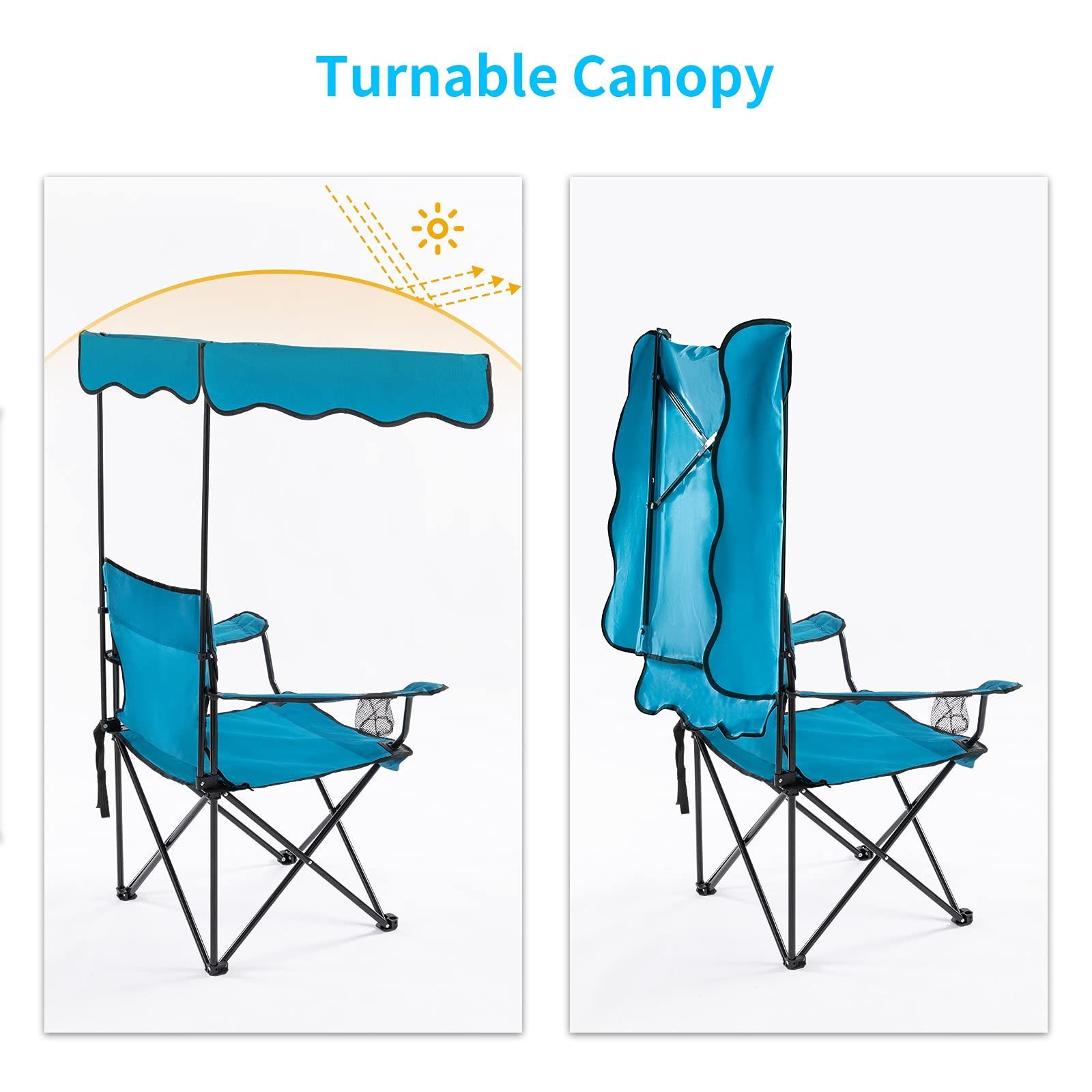 Portable Sunshade Cheap Folding Camping Chair With Canopy Beach Chair with Shade