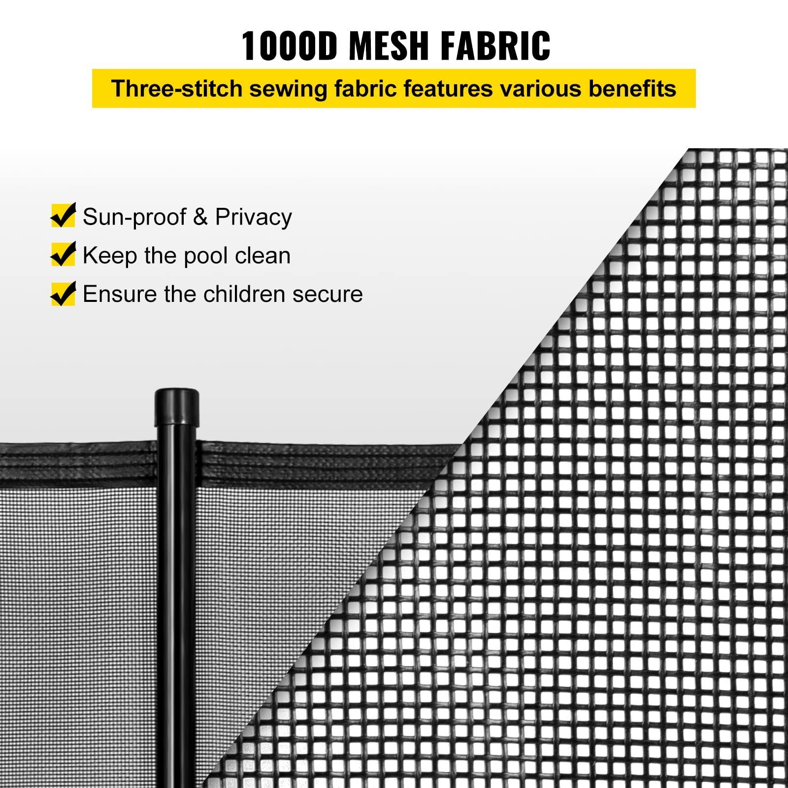 Custom DIY Temporary Portable Folding Child Removable Plastic Vinyl PVC Panel Mesh Swimming Safety Pool Fence with Lockable Gate