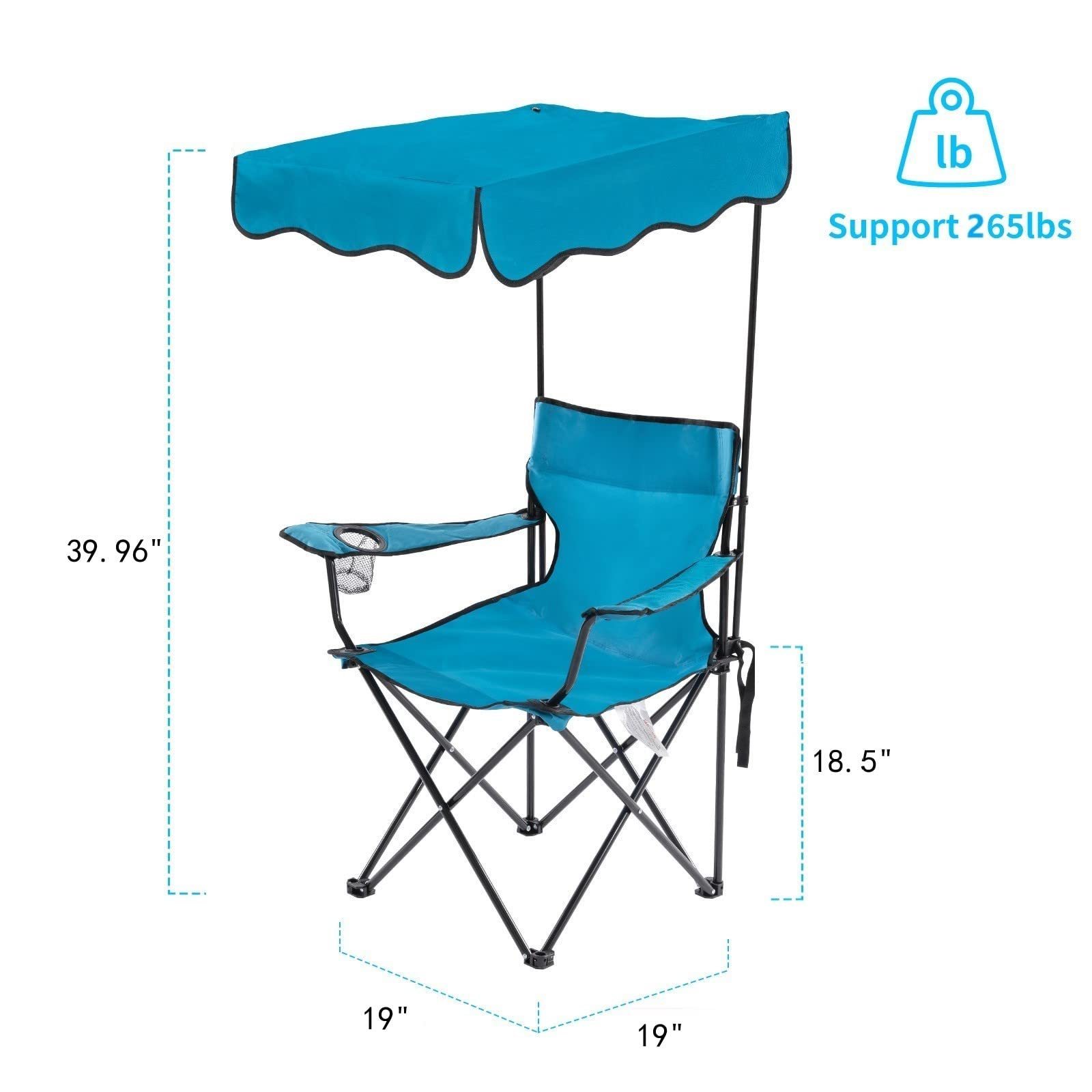 Portable Sunshade Cheap Folding Camping Chair With Canopy Beach Chair with Shade