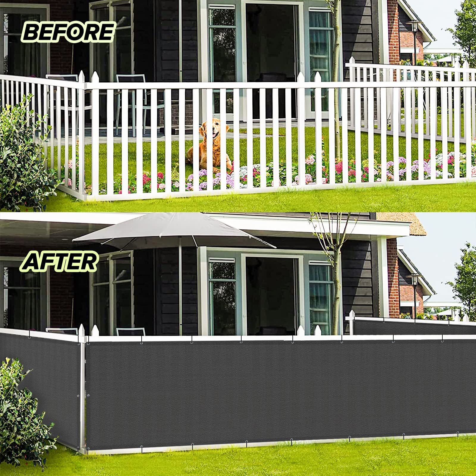 Dark Gray Privacy Decoration Fence Hdpe Balcony Mesh Netting Vinyl Panels Wind Screen Privacy Fence For Outdoor Backyard