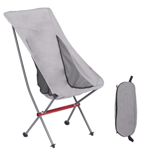 Ultralight High Back Folding Camping Chair Aluminum 7075 Frame Lawn Chair, Portable Beach Chair