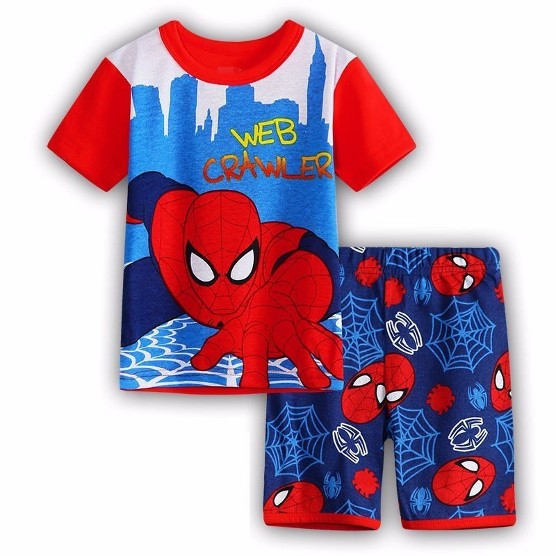 Wholesale 2019 children cartoon short sleeve sleepwear  kids cartoon pajamas sets boys pajamas sleepwear