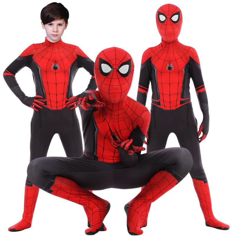 Spider Man Spiderman Costume Fancy Jumpsuit  Adult And Children Halloween Cosplay Costume Red Black Spandex 3D Cosplay Clothing