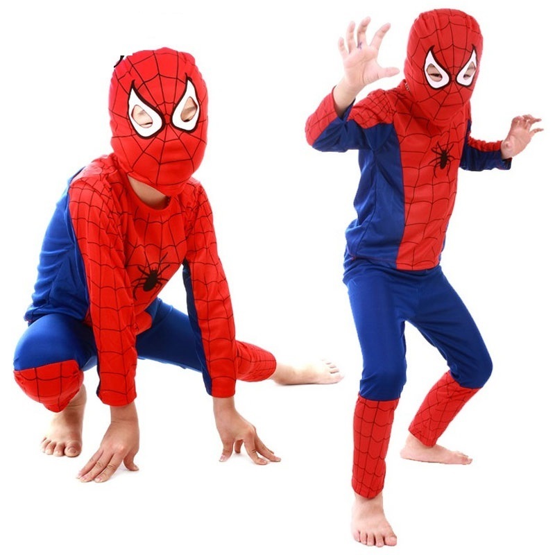 Red Spiderman Cosplay Costume for Children Clothing Sets Spider Man Suit