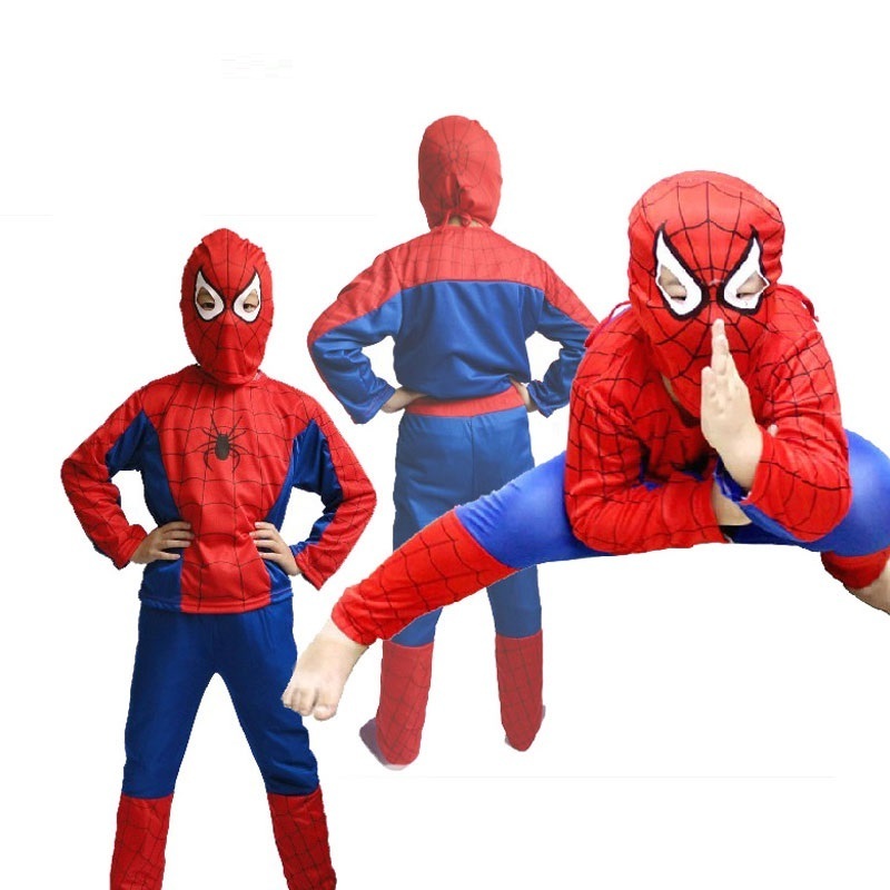 Red Spiderman Cosplay Costume for Children Clothing Sets Spider Man Suit