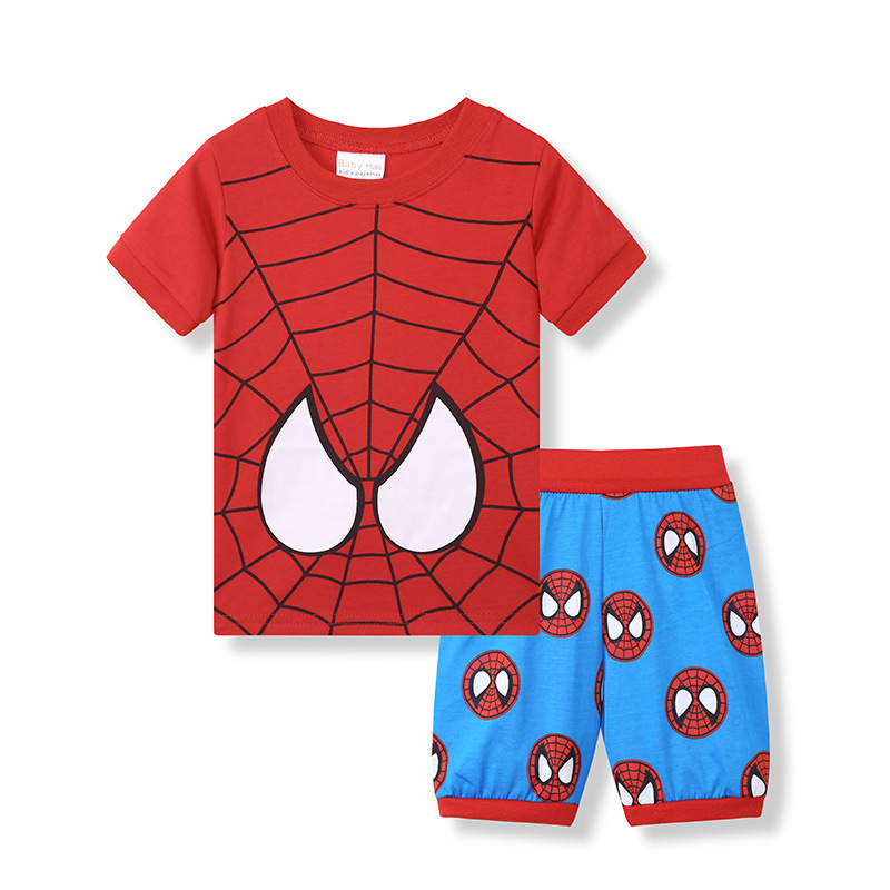 Wholesale 2019 children cartoon short sleeve sleepwear  kids cartoon pajamas sets boys pajamas sleepwear