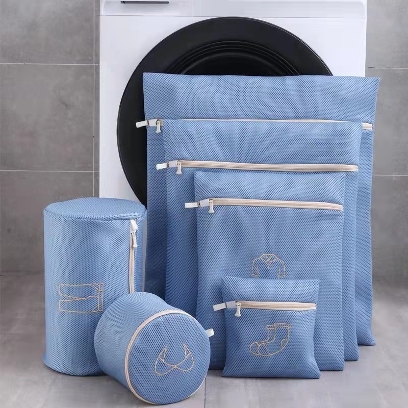 Morandi Embroidery Wash Underwear Washing Machine Bags Portable Small Mesh Laundry Bag For Clothing Lingerie Socks Bra Laundry