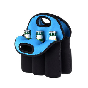 Neoprene drink beer 6 can cooler bag insulated  beach wine bottle cooler tote