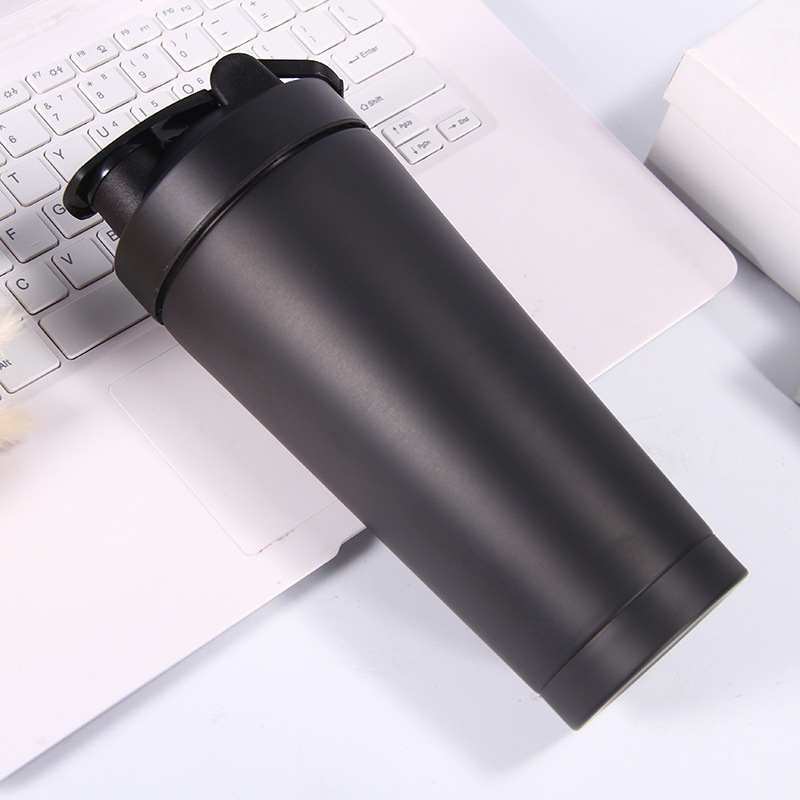 500ML/750ML  Custom Logo Sports Gym Single wall Stainless Steel Travel Protein Shakers Sublimation Shaker water Bottle