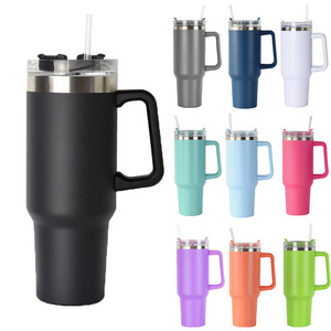 Wholesale Custom Logo Stainless Steel Leak Proof Vacuum Insulated Coffee Mug 40oz Tumbler with Handle