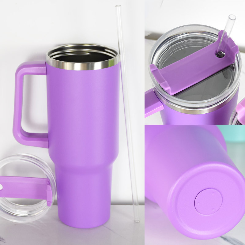 Wholesale Custom Logo Stainless Steel Leak Proof Vacuum Insulated Coffee Mug 40oz Tumbler with Handle