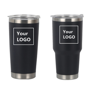 20 oz Stainless Steel Tumbler Cup with Lid Powder Coated Coffee Mug Insulated Travel Tumblers for Cold and Hot Drinks