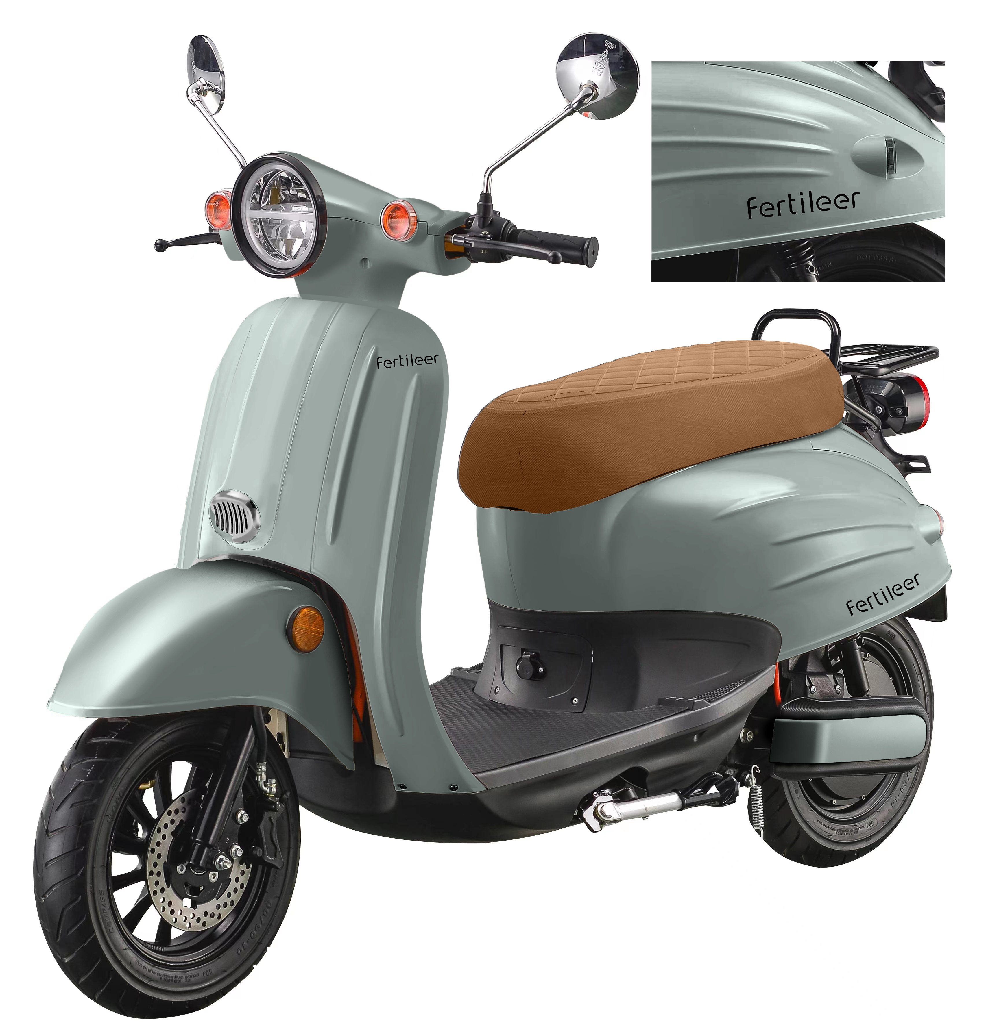 Wholesale 1000 Watt Electronic Electric Moped With Pedal 2 Seat Electric Moped Scooter