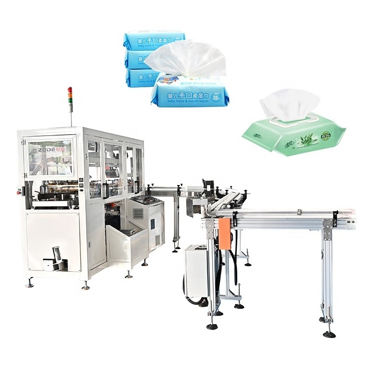 New Type Baby Wet Wipes Machine Full Automatic Wet Wipes Bundling Packing Toilet Paper Machine Price for Sale 25bags/min 0.5mpa