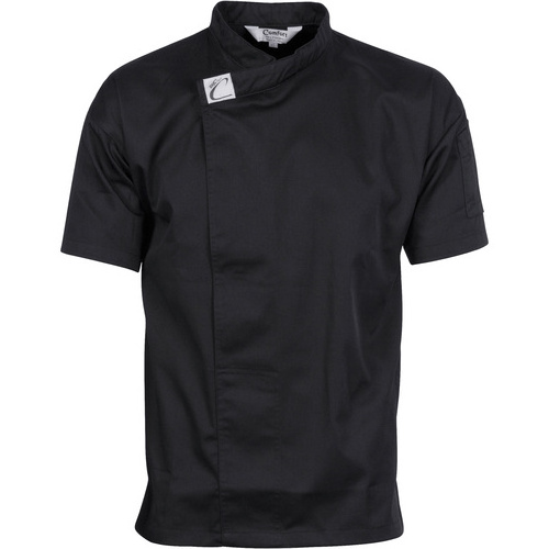 New Arrival Tunic Chef Jacket Short Sleeve Black