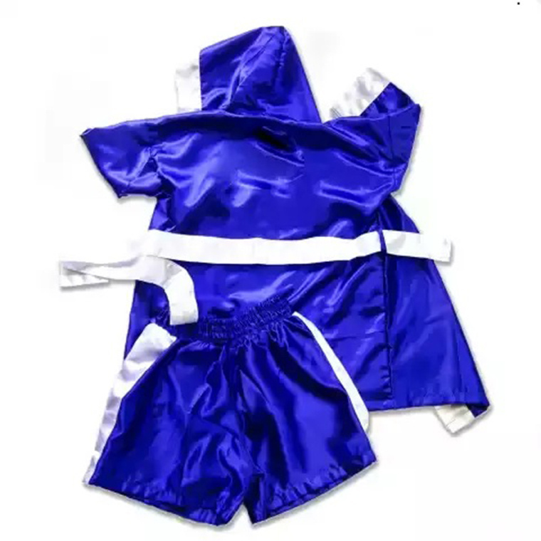 OEM Wholesale Custom Boxing Robe with Hood Satin dress boxing robes   custom made boxing wear at  low price