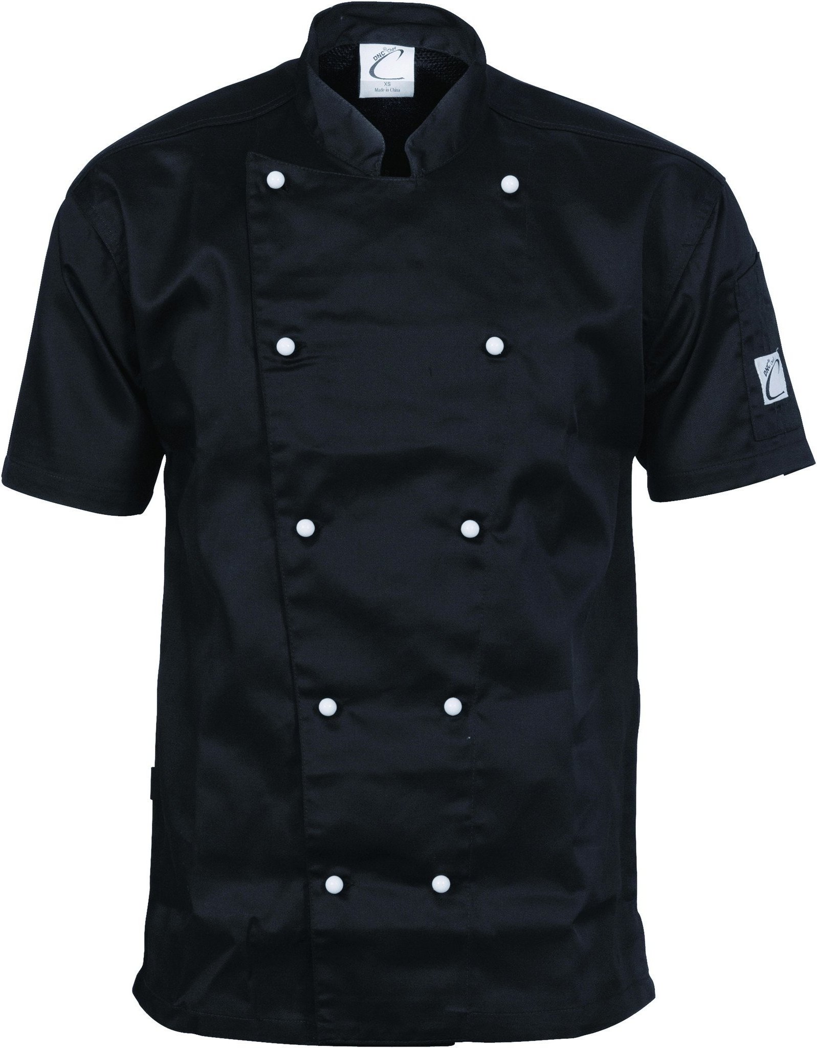 New Arrival Tunic Chef Jacket Short Sleeve Black