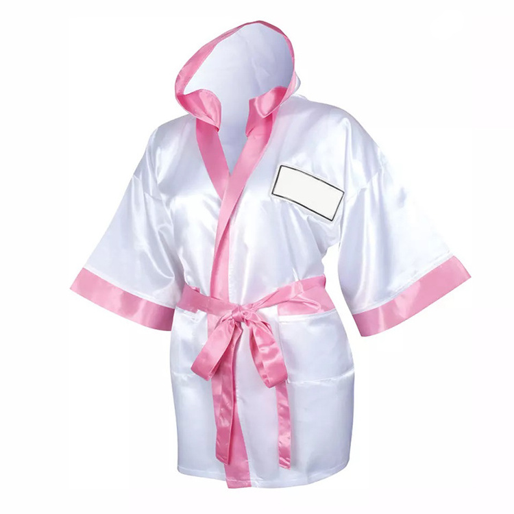 Top Trending Custom design boxing robe with Hood for match Cheap Price High Quality Boxing Robes for Men