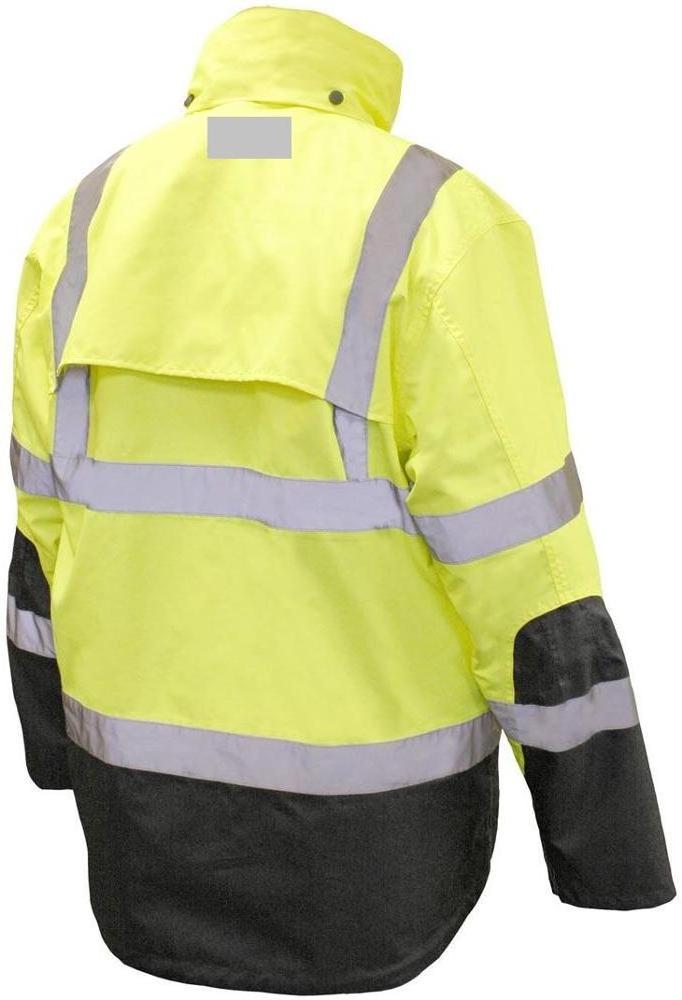 Hot sale Mens High Visibility Reflective safety clothing Safety Polar Fleece Hi Vis Reflective Safety Jacket