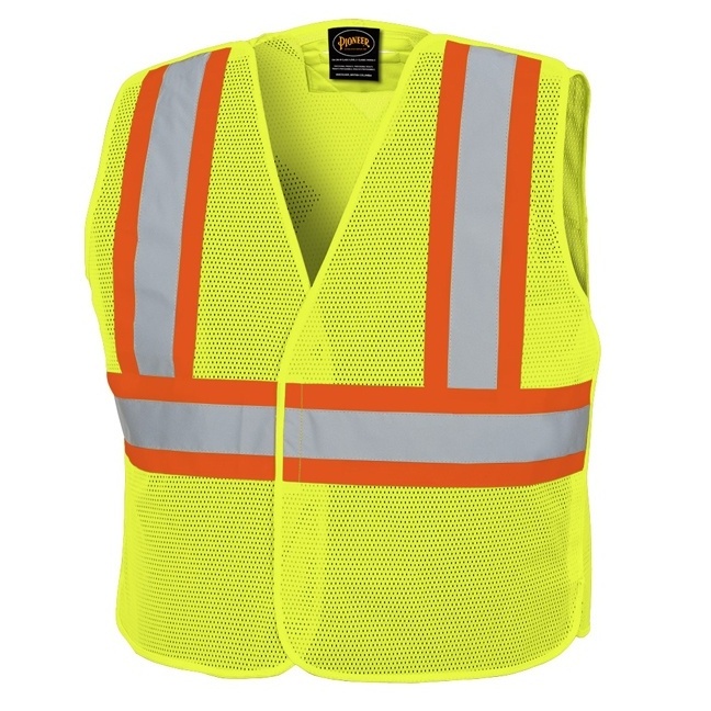 Reflective High Visibility Safety Vest for Men Women with Pockets Zipper Front Meets Roadway Vest