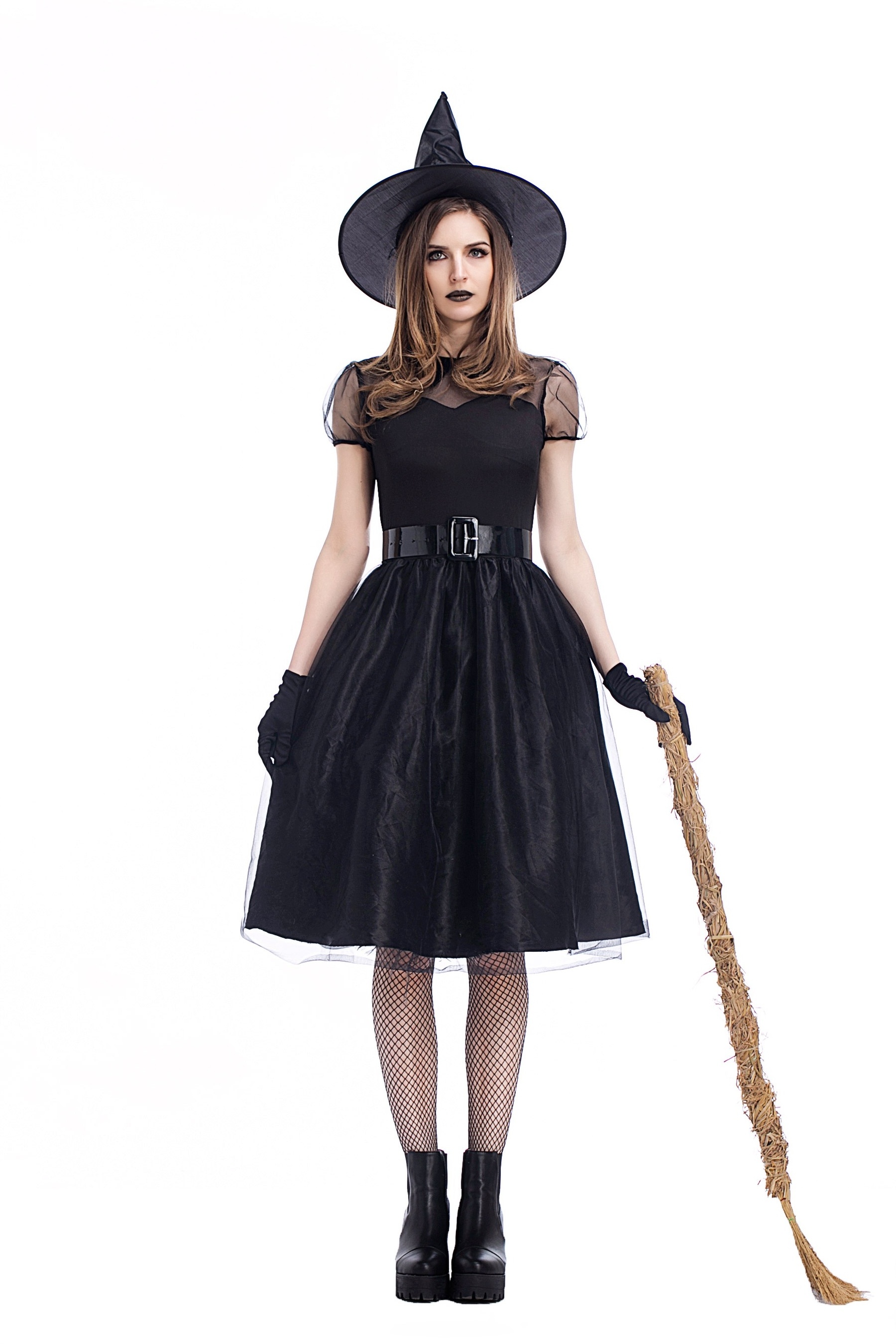 Halloween Black gauze witch cosplay costume party simple temperament game Costume