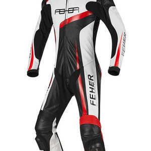 feher one-piece leather racing suit motorcycle riding suit competitive track motorcycle suit male anti-fall heavy machine