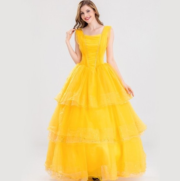 New Beauty and the Beast Belle Princess Cosplay Dress