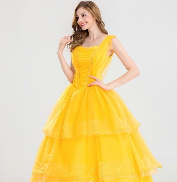 New Beauty and the Beast Belle Princess Cosplay Dress