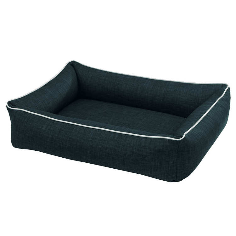 High Quality Customized Cozy Crate Hemp Urban Lounger PP Cotton Flat Dog Bed Basket