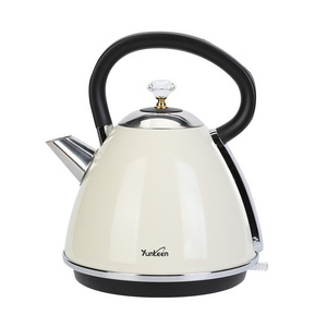 Hot Water Kettle Colorful Electric Kettle with gold decorative frame Auto Shut Off 1.7L Kettle