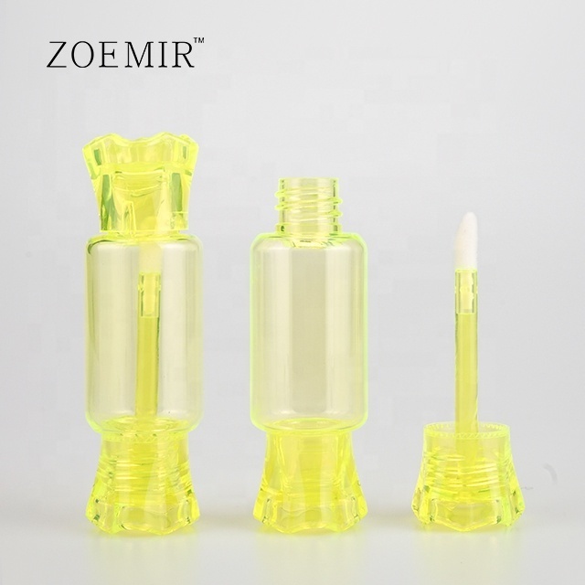 Kids candy lip gloss tube empty clear mini liquid lipstick custom color cute bottle tube with wand makeup custom lipgloss tubes