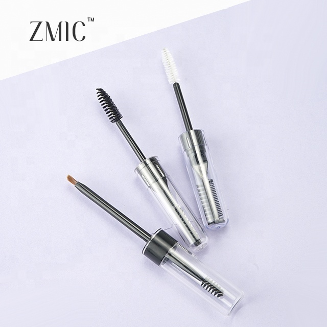 Empty Eyelash Serum Bottle 2 in 1 Liquid Bottle PETG Clear Double Side Mascara Tube Custom Brush