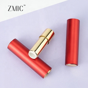 OEM Customized New Push Up Plastic Lipstick Tubes 5g Luxury Lipstick Case Round Chapstick Container 12.1mm