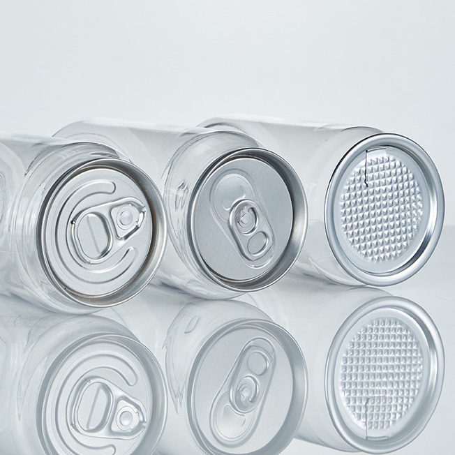 Disposable 250 330 500ml Plastic Packaging Jar Aluminium Pet Pop Can Bottle Soda Bottle Cans for Drinks with Lids