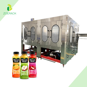 Complete Production Line Orange Apple Fruit Juice Drinks Beverage Hot Filling Processing Plant PET Bottle Filling Machine