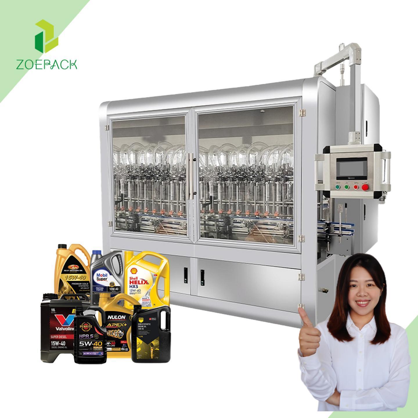 Factory Price 500 ML to 5 L Automatic Lubricant Oil Bottling Machine Engine Motor Oil Linear Piston Filling Machine