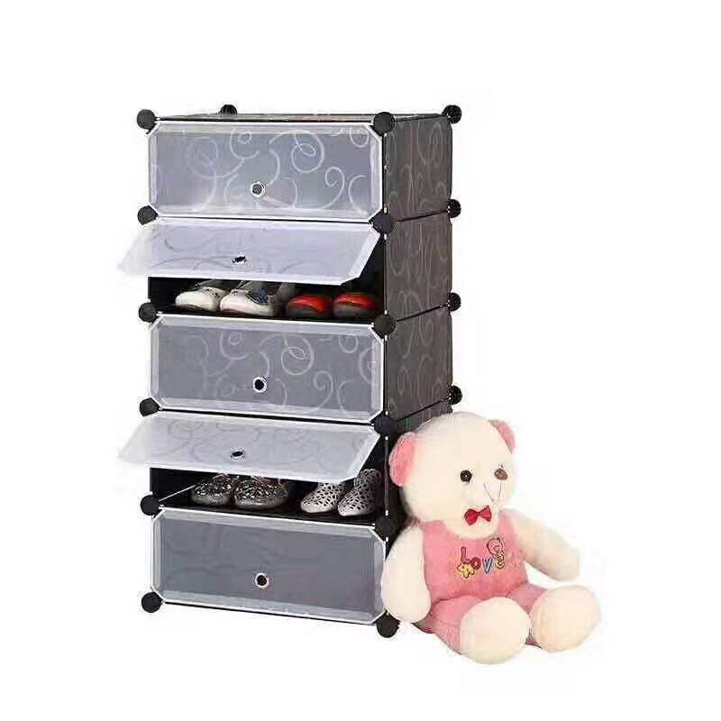 Entrance Funiture Shoes Rack  Hot sale 4 cube Plastic shoe organizer