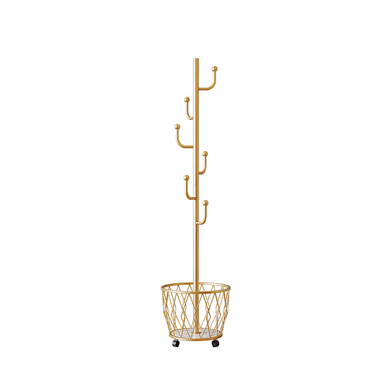 Movable Coat Rack Hanging Gold Luxury Living Room Tree Stand Clothes Coat Rack Stand Coat Rack Hanger