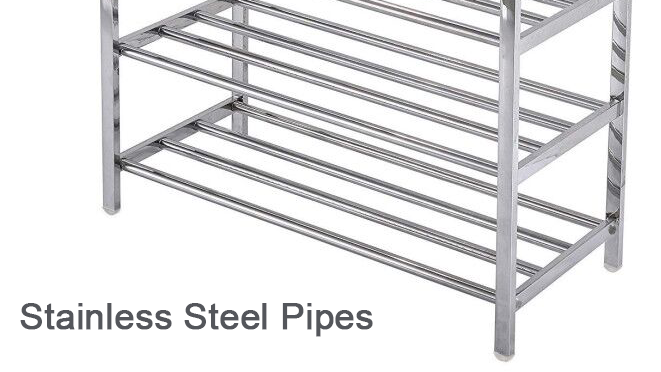 Home 5 Tiers Antirust Stainless Steel Stand Shoe Racks Kids organizers Shoe Rack