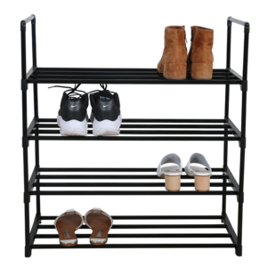 Modern Style 4-tier Shoe Rack Storage Organizer for Home Stackable Indoor Shoe Rack Storage