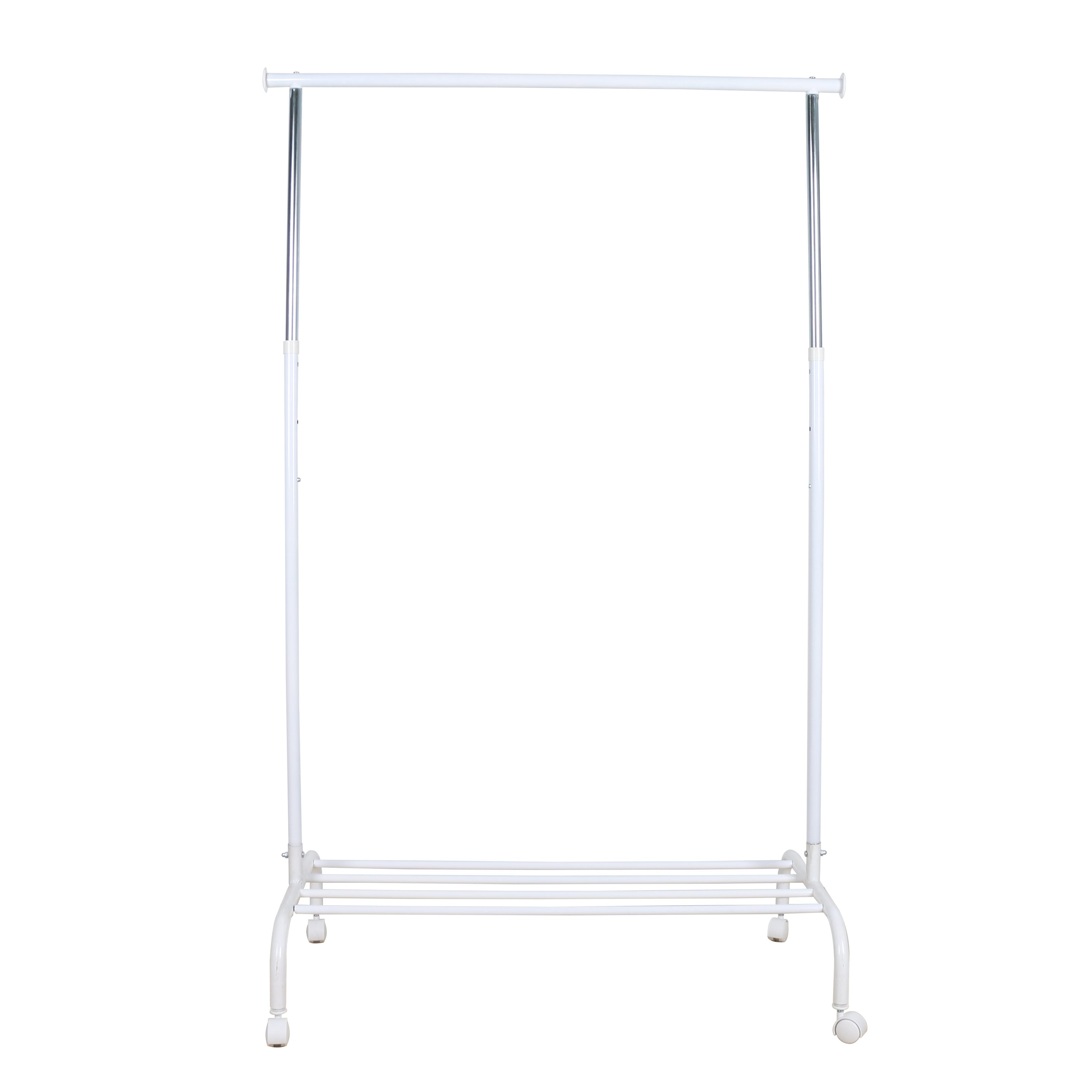 Extendable Metal Bar Clothes Garment Hat Coat Rack with Shoe Stand