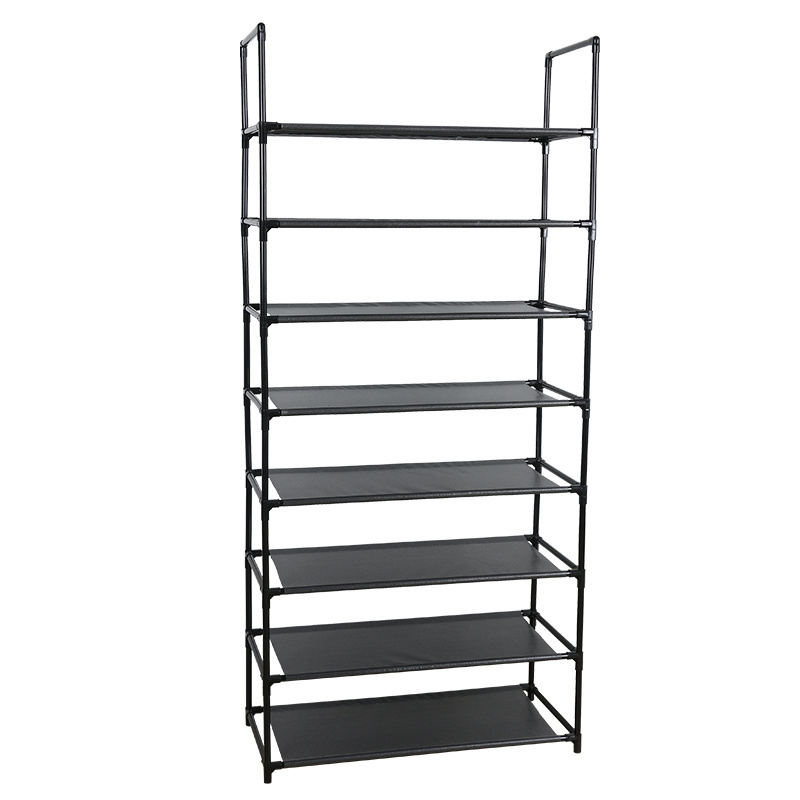 Unit Entryway Shelf Cabinet with 8 Tiers Durable Metal Shoe Rack Iron Storage Shoe Rack Cabinet Modern